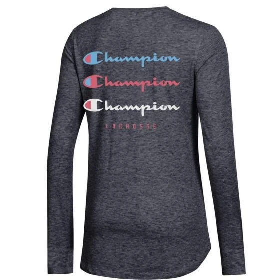 Lacrosse Unlimited Tri Color Womens Long Sleeve Tee 4 Lacrosse Unlimited Tri Color Womens Long Sleeve Tee - Image 2