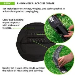 Rhino Men's Lacrosse Crease 9 Rhino Men's Lacrosse Crease -Lacrosse Unlimited Shop 2011696 3
