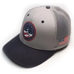 Lacrosse Unlimited USA Gray Circle Lacrosse Hat