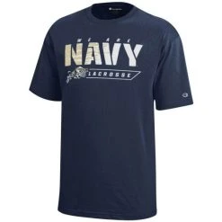 Lacrosse Unlimited Navy Lacrosse Champion Tee - Youth