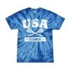 Lacrosse Unlimited Blue Tie Dye USA Girls Lacrosse Tee