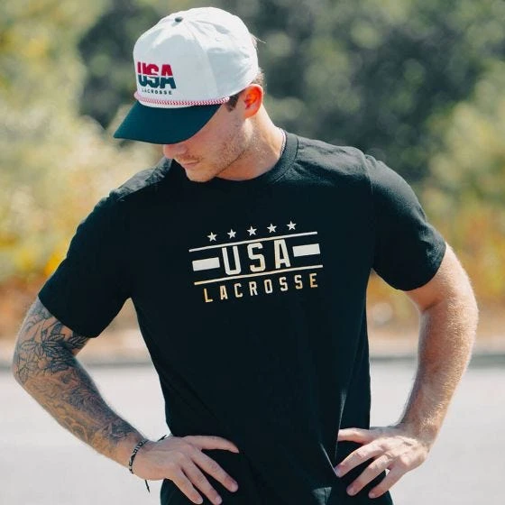 Lacrosse Unlimited Gold USA Lacrosse Tee 6 Lacrosse Unlimited Gold USA Lacrosse Tee - Image 4