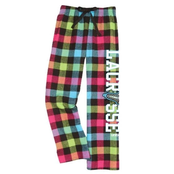 Lacrosse Unlimited Women's Neon Checker Lacrosse Lounge Pant 3 Lacrosse Unlimited Women's Neon Checker Lacrosse Lounge Pant