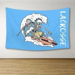 Lacrosse Unlimited Skull Lacrosse Tapestry