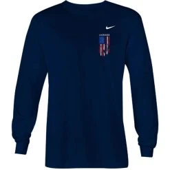 Lacrosse Unlimited USA Shield Long Sleeve Lacrosse Tee 7 Lacrosse Unlimited USA Shield Long Sleeve Lacrosse Tee -Lacrosse Unlimited Shop 2013726 nike front 3