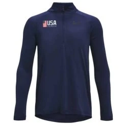 Under Armour Blue USA Lacrosse Q-Zip - Youth