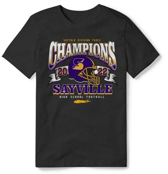 Lacrosse Unlimited Sayville Suffolk Football D2 Champs Tee 3 Lacrosse Unlimited Sayville Suffolk Football D2 Champs Tee