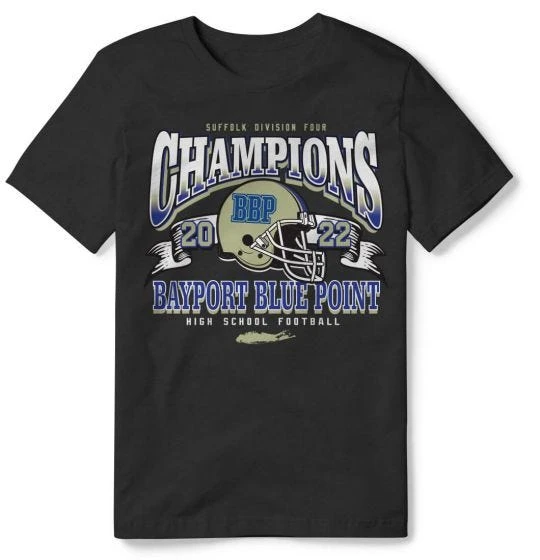 Lacrosse Unlimited Bayport Blue Point Suffolk Football D4 Champs Tee 3 Lacrosse Unlimited Bayport Blue Point Suffolk Football D4 Champs Tee