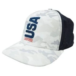 Vertical USA Camo Lacrosse Hat