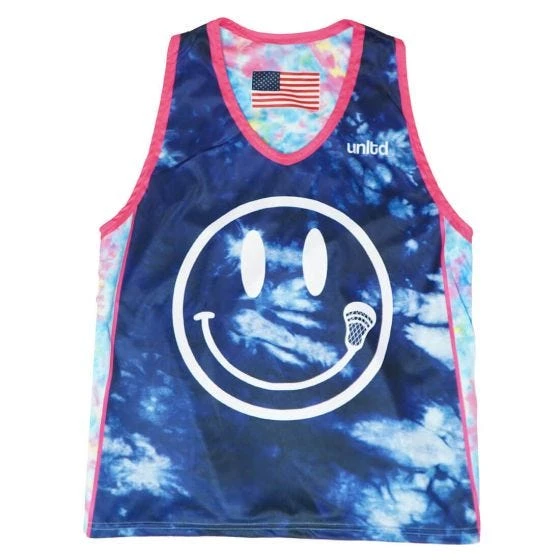 Tie Dye Smile Women's Lacrosse Pinnie 3 Tie Dye Smile Women's Lacrosse Pinnie