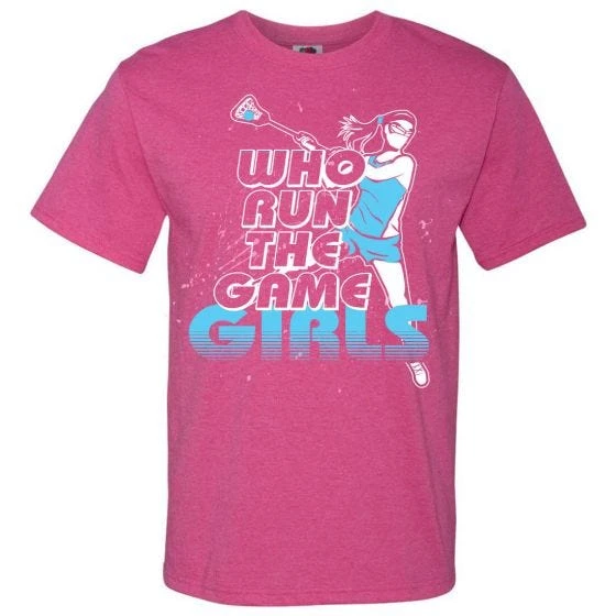 Lacrosse Unlimited Who Run The Game Girls Lacrosse Tee 3 Lacrosse Unlimited Who Run The Game Girls Lacrosse Tee