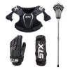 STX 4-Piece Lacrosse Starter Set (No Helmet) -Lacrosse Unlimited Shop 4 piece set no helmet