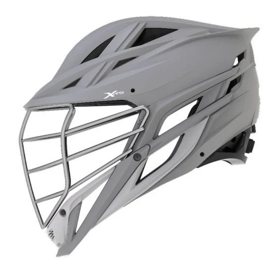Cascade XRS Lacrosse Helmet (Matte Gray Shell/Chrome Facemask) 3 Cascade XRS Lacrosse Helmet (Matte Gray Shell/Chrome Facemask)