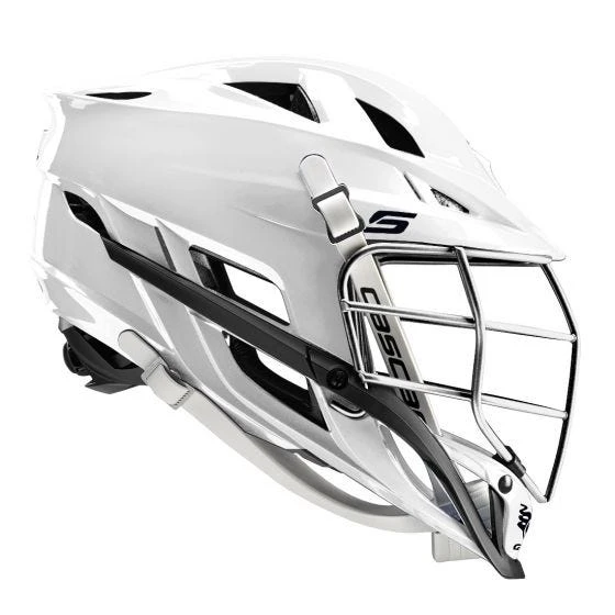 Cascade S Youth Lacrosse Helmet (White Shell/Chrome Mask) 3 Cascade S Youth Lacrosse Helmet (White Shell/Chrome Mask)