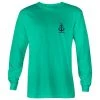 Lacrosse Unlimited Green Anchor Long Sleeve Tee - Youth -Lacrosse Unlimited Shop seafoam front 1